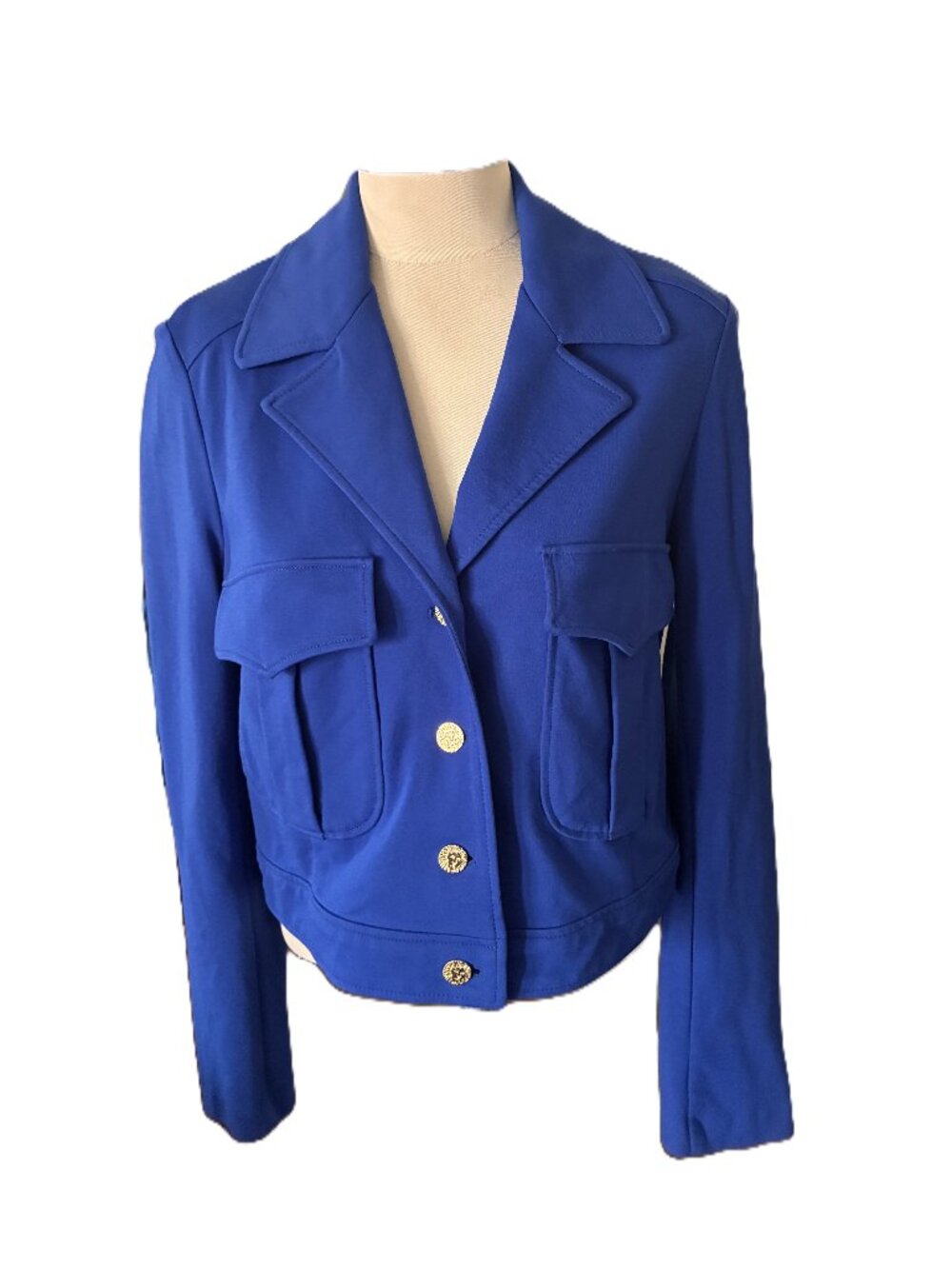 ANNE KLEIN Royal Blue Cropped Jacket sz M